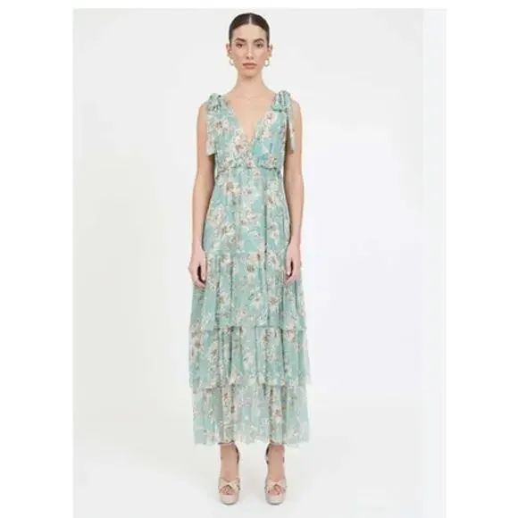 CHRISTY LYNN Sz S Small Turquoise Magnolia Alexa Dress NWT - Picture 1 of 10